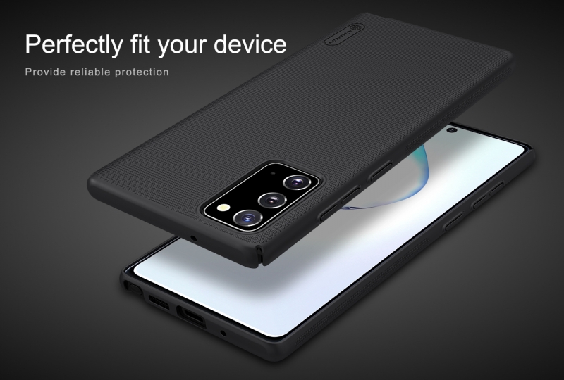 Ốp Lưng Samsung Galaxy Note 20 Hiệu Nillkin Nhựa Sần Cứng có bề mặt được sử dụng vật liệu PC không ảnh hưởng môi trường, có tính năng chống mài mòn, chống trượt, chống bụi, chống vân tay và dễ dàng vệ sinh